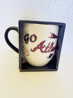 Atlanta Braves “Go Braves” Cheer Ceramic Mug 18‎ oz